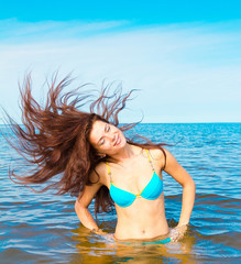 Naklejka premium Water Happiness Joy