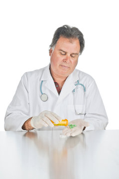 Doctor prescribing medicine