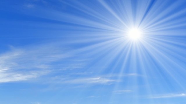 sunshine: sun is shining brightly in the sky