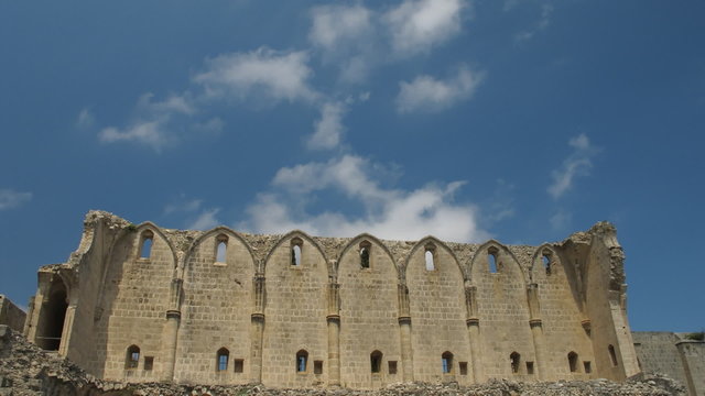 Time Lapse Clouds Over  Bellapais, Nothern Cyprus