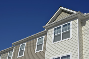 Attached townhomes roof line - obrazy, fototapety, plakaty