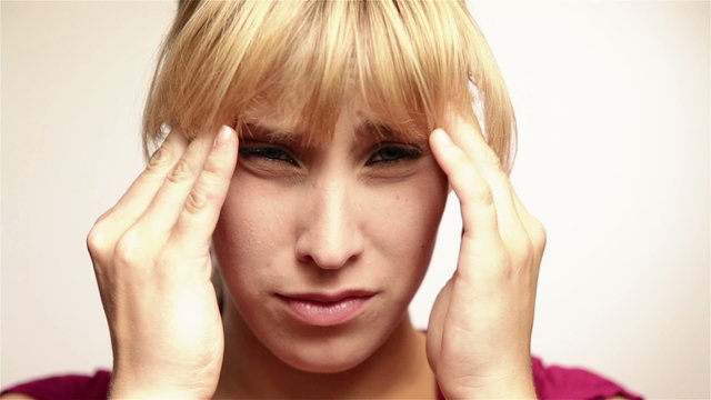 Woman with headache