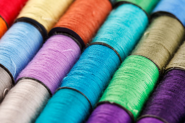 bobbins of lurex thread