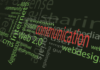 tagcloud-communication - obrazy, fototapety, plakaty