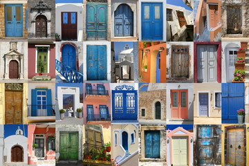 Doors of Greece set