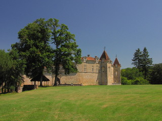 Fototapeta na wymiar Cazeneuve Zamek; Gironde Landy, Akwitania