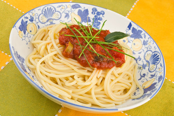 Spaghetti with sauce