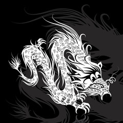 White Chinese dragon
