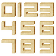 alphabet paper box 3D recycled paper craft