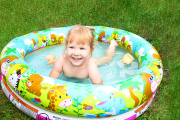 Girl in swimming pool