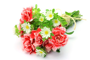 carnation and white flower