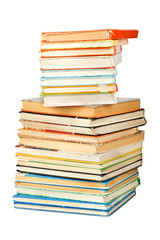 Old antique books on the white isolated background