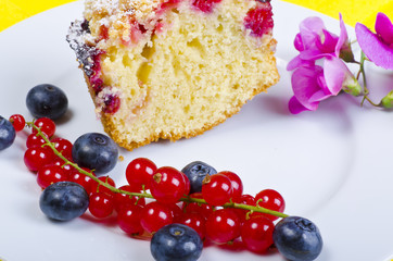 Johannisbeeren-Heidelbeere Kuchen