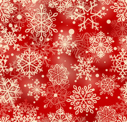 red  pattern with snowflakes