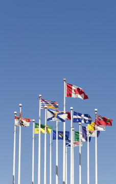 Flags flying in the Wind