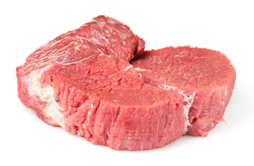 raw meat isolated on white