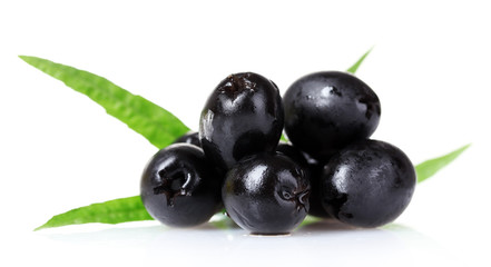tasty olives isolated on white