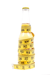 Beer Bottle Wrapped with Tape Measure