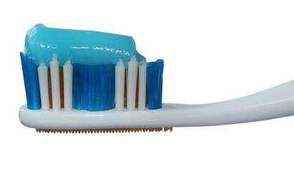 toothbrush with toothpaste