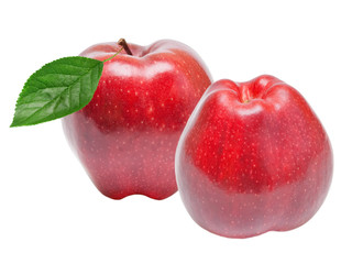 red apple isolated on white background