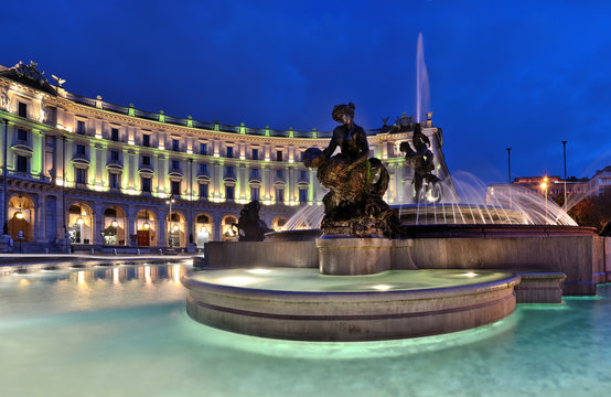 Fototapeta Fontana delle Naiadi, Piazza Esedra, Roma