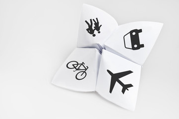 Transportation options on fortune teller