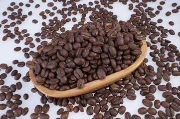 Coffee beans roasted