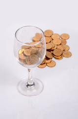 Coins and goblet