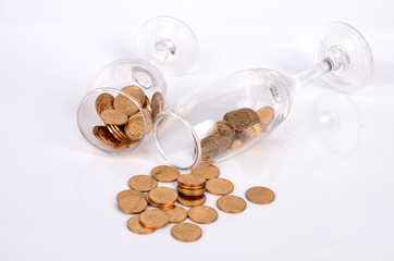 Coins and goblet