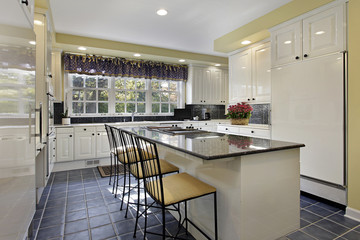 Kitchen with granite counter