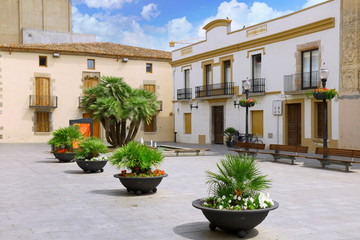 Small square in  Calella. Spain.