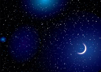 Wandaufkleber Weltraumlandschaft Mond © Nicemonkey