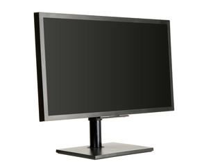 LCD display with blank, black space