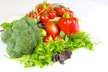 fresh and juicy vegetables isolated