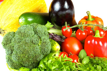 fresh and juicy vegetables isolated