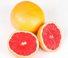 Ripe orange grapefruit isolated
