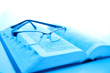 Book with glasses