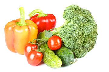 pepper, broccoli, tomato, cherry, cucumber
