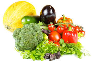 fresh and juicy vegetables isolated