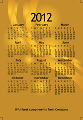ready made 2012 new year calender