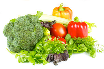 fresh and juicy vegetables isolated