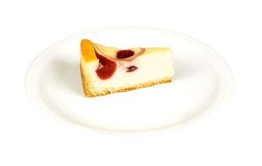 Cheesecake isolated on white