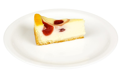 Cheesecake isolated on white