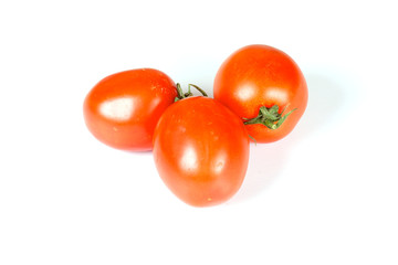 three beautiful fresh tomato