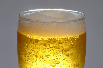 beer is in glass