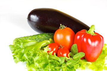 fresh and juicy vegetables isolated