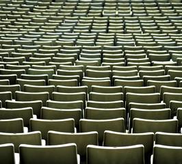 Fototapeta premium spectator numbers at olympic stadium in barcelona, spain