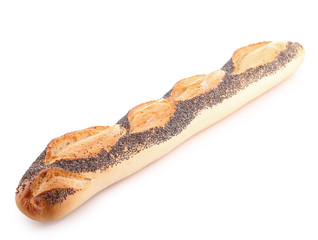 baguette de pain sur fond blanc