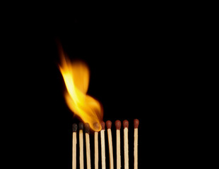 Matches and flame