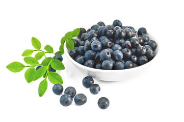 Blueberries in a bowl with a sheet